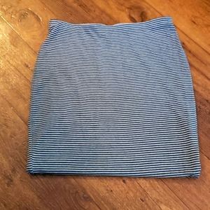 Vince Camuto Grey and White Stripped Skirt